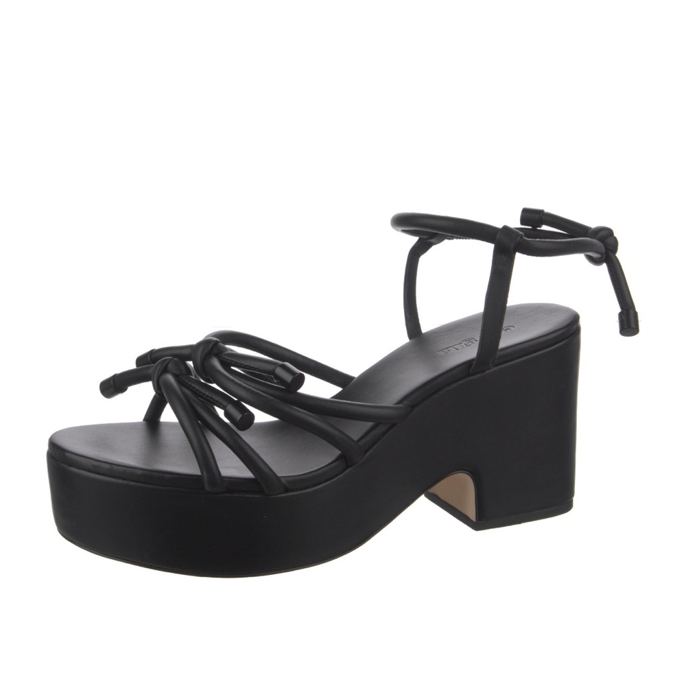 Cult Gaia Black Platform Sandals with Chunky Heel